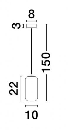 Pendul AELIA Nova Luce 9009141 LED 3 W, 478 lm, 3000K IP20 Black Smokey Gray [4]