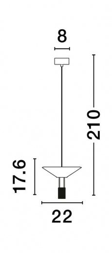 Pendul Nova Luce ANAFI 9695275 Sandy Black Carbon Steel, Aluminium,Acrylic & Glass LED 8W 395lm 3000K IP20 [3]