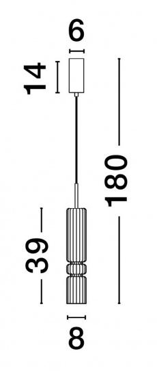 Pendul BENTO Nova Luce 9030552 LED 12 W, 1526 lm, 3000K IP20 Brass Gold [5]