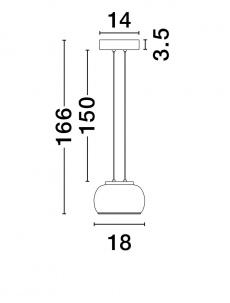 Pendul Nova Luce BIOS 9416954 Triac Dimmable Matt Black Metal & Smoky Gray Glass LED 9W 628lm 3000K IP20 [4]