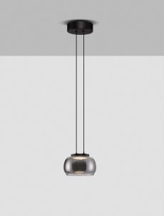 Pendul Nova Luce BIOS 9416954 Triac Dimmable Matt Black Metal & Smoky Gray Glass LED 9W 628lm 3000K IP20 [3]
