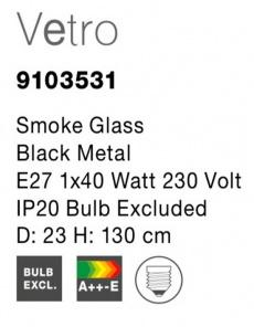 Pendul CLARO Nova Luce 9103531 1xE27 IP20 Black [3]