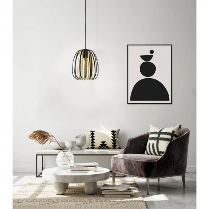 Pendul EGLO ENCINITOS 99665, E27 1X40W Ø255, Negru, Auriu [2]
