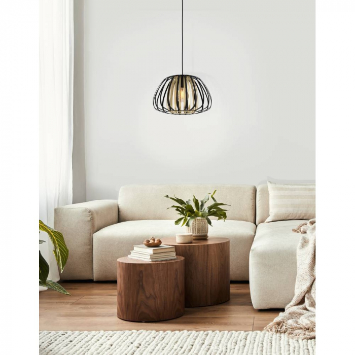 Pendul EGLO ENCINITOS 99666, E27 1X40W Ø375, Negru, Auriu [2]