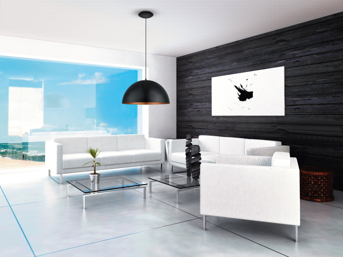 Pendul EGLO Gaetano 1 94938 E27 1X60W 220-240V,50/60Hz H 1500mm x Ø530mm otel negru/cupru  IP20 [2]