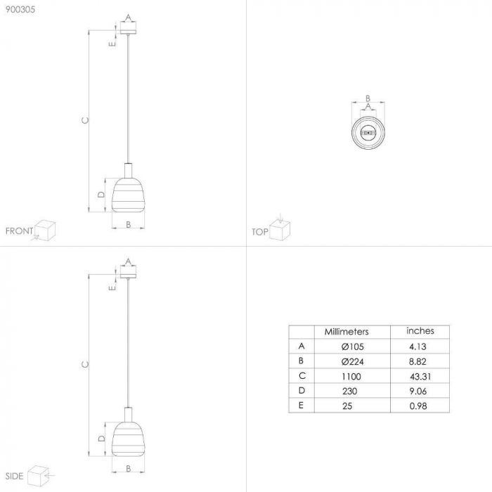 Pendul EGLO MANZANARES 900305, E27 1X40W Ø225, Alama periata, Auriu, Alb [3]