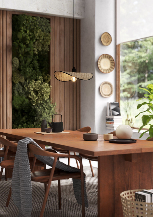 Pendul EGLO Marywell 44044 E27 1X40W 220-240V,50/60Hz L 500mm x l 345mm x H 1100mm otel negru lemn maro IP20 [2]