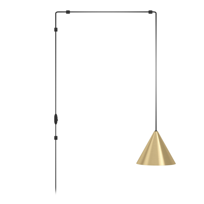 Pendul EGLO Narices 900975 E27 1X40W 220-240V,50/60Hz L 180mm x H 1420mm otel negru/alama periata  IP20 [4]