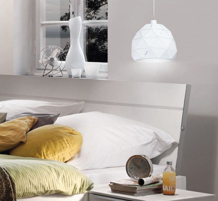 Pendul EGLO ROCCAFORTE, E14, 1X40W, Ø170mm, Otel, Alb - 33344 [2]