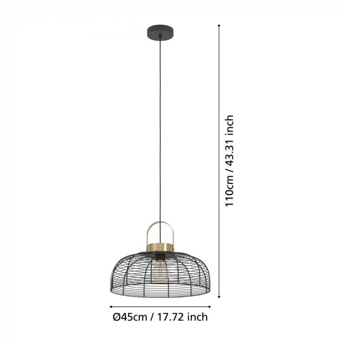 Pendul EGLO ROUNDHAM 43964, E27, 1X40W, Oțel IP20 [5]