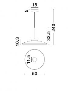 Pendul ESTI Nova Luce 9088127 LED 21 W, 1420 lm, 3000K IP20 Nickel [5]