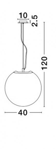 Pendul FROZEN Nova Luce 9361743 1xE27 IP20 Chrome [2]