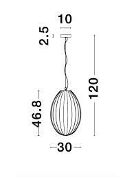 Pendul HECTOR Nova Luce 9190032 1xE27 IP20 Chrome Champagne [3]