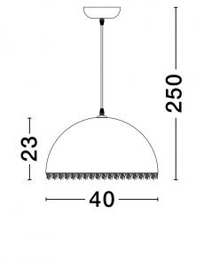 Pendul LALU Nova Luce 9620168 1xE27 IP20 Sandy White [4]