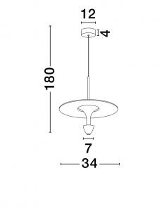 Pendul LUET Nova Luce 9186702 LED 11 W, 908 lm, 3000K IP20 Sandy White [4]