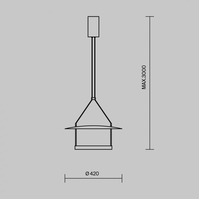 Pendul Maytoni Ambience MOD280PL-L23B3K LED 23W 3000K 1000lm Aluminiu Black IP20 [5]