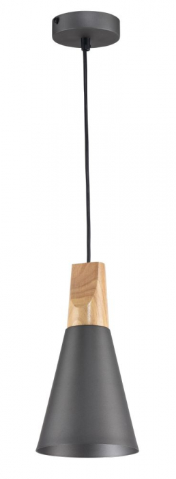 Pendul Maytoni Bicones P359-PL-140-C E27 1x60W -  Metal/Wood Grey/Brass IP20 [4]