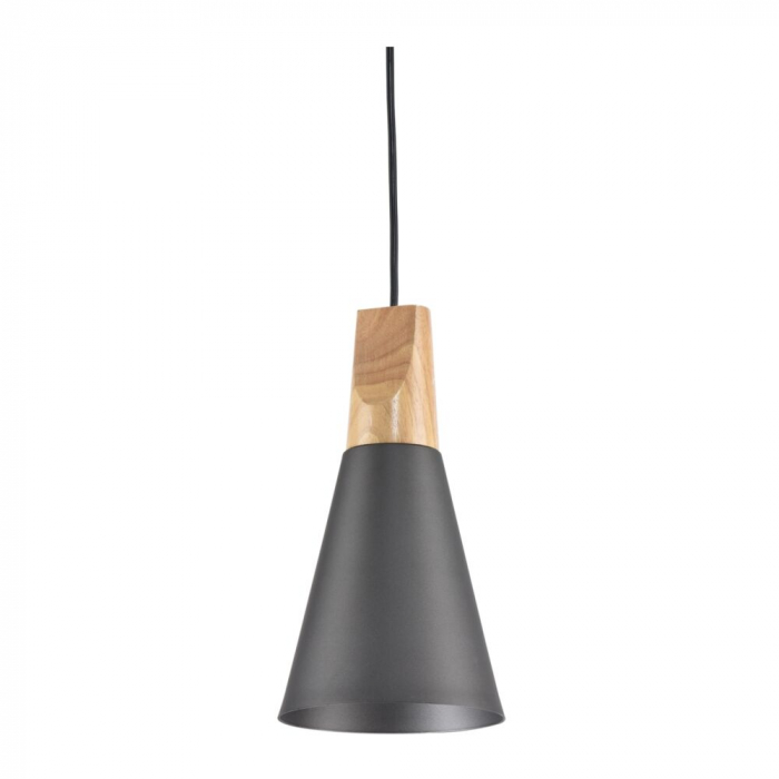 Pendul Maytoni Bicones P359-PL-140-C E27 1x60W -  Metal/Wood Grey/Brass IP20 [5]