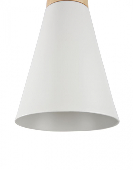 Pendul Maytoni Bicones P359-PL-140-W E27 1x60W -  Metal/Wood White/Brass IP20 [2]