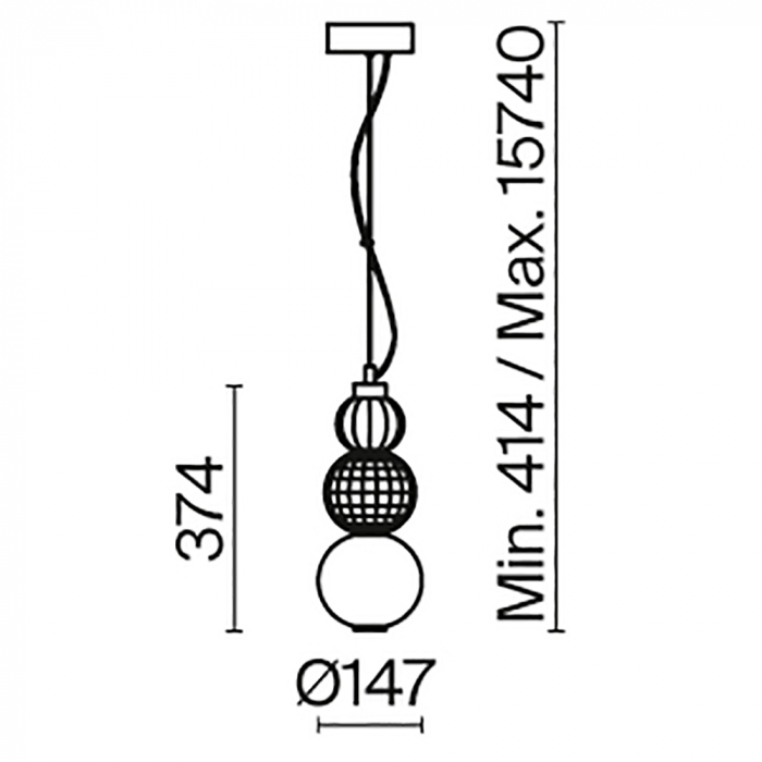 Pendul Maytoni Collar P069PL-L16G3K LED 16W 3000K 800lm Metal/Acril Gold IP20 [5]