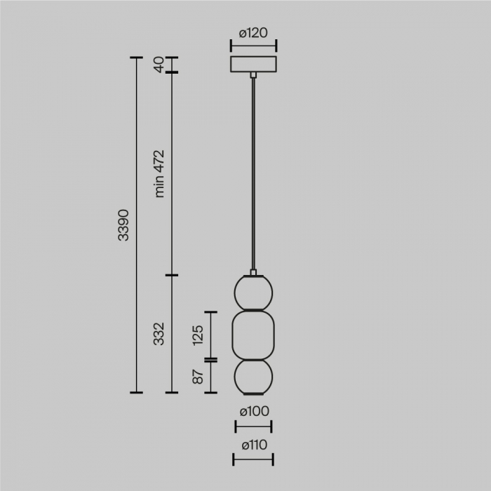 Pendul Maytoni Drop MOD273PL-L16CH3K LED 16W 3000K 2000lm Metal Chrome IP20 [5]