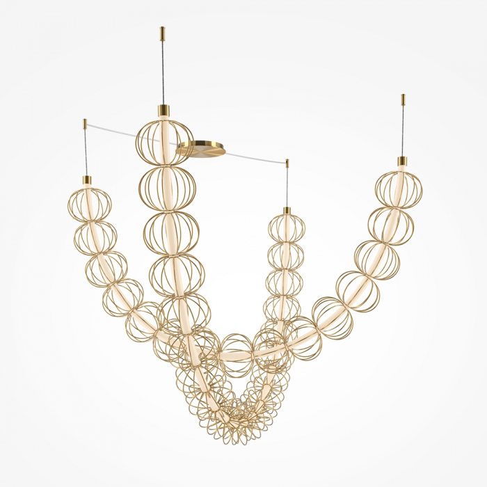 Pendul Maytoni Golden Cage MOD216PL-L55G3K LED 107W 3000K 6110lm Metal Gold IP20 [3]
