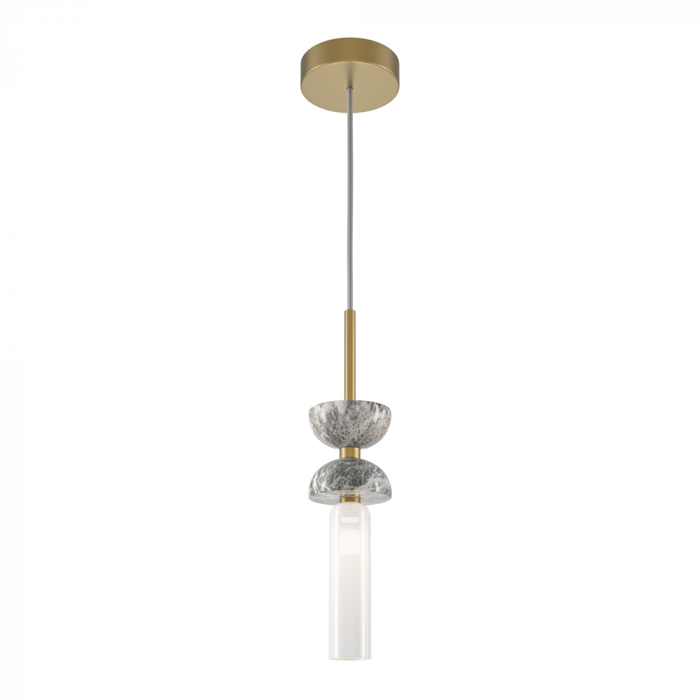 Pendul Maytoni Kyoto MOD178PL-01GR G9 1x28W -  Metal/Marmura Gold/Grey IP20 [1]