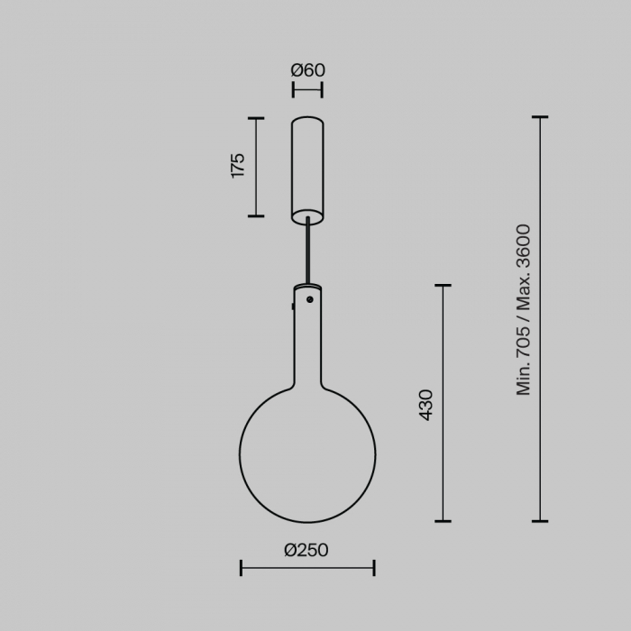 Pendul Maytoni Nebula MOD182PL-L6B3K LED 6W 3000K 700lm Metal/Glass Black IP20 [5]