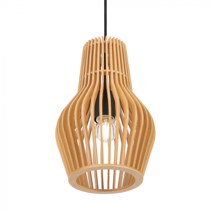 Pendul Maytoni Roots MOD191PL-01W E27 1x40W -  Metal/Wood Black IP20 [3]