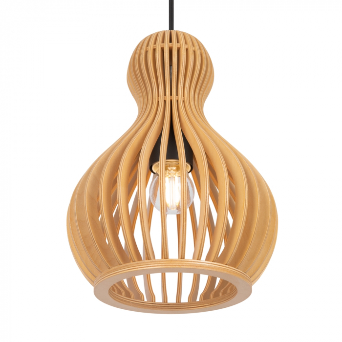 Pendul Maytoni Roots MOD192PL-01W E27 1x40W -  Metal/Wood Black IP20 [3]