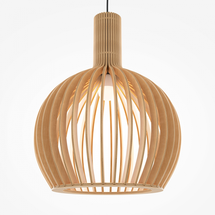 Pendul Maytoni Roots MOD194PL-01W1 E27 1x40W -  Metal/Wood Black IP20 [3]