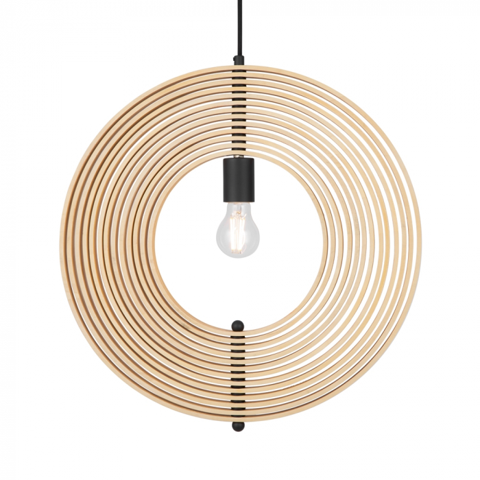 Pendul Maytoni Roots MOD197PL-01W1 E27 1x40W -  Metal/Wood Black IP20 [4]