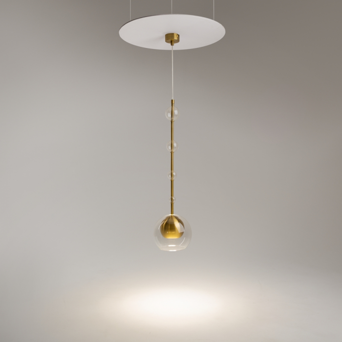 Pendul Maytoni Ros MOD227PL-01BS GU10 1x28W -  Metal/Glass Gold IP20 [4]