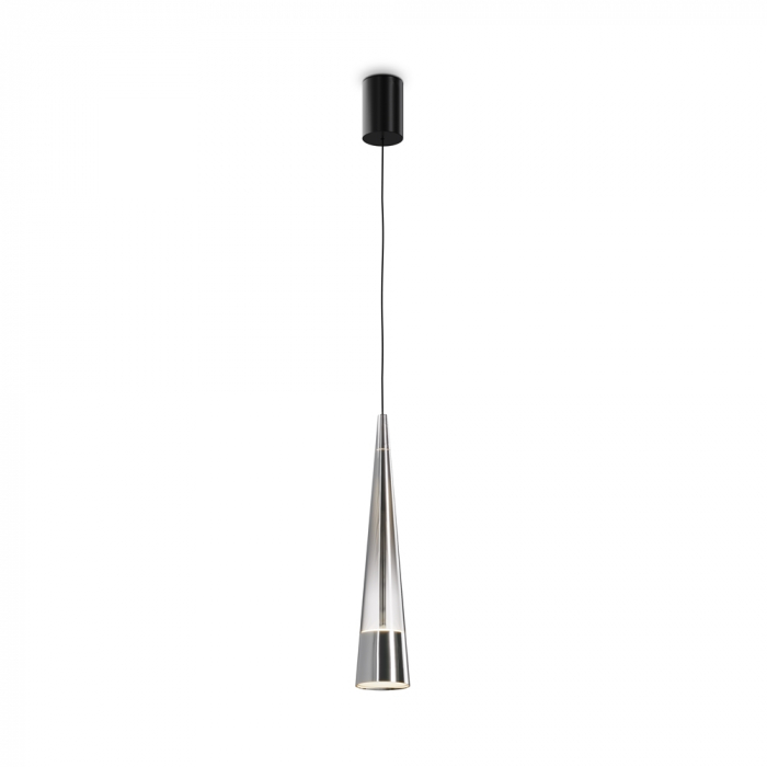 Pendul Maytoni Sintesi P090PL-L12CH3K LED 12W 3000K 420lm Metal/Glass Black/Chrome IP20 [4]