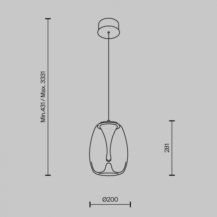 Pendul Maytoni Splash MOD282PL-L8G3K1 LED 7W 3000K 280lm Aluminiu Gold IP20 [5]