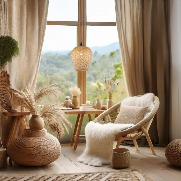 Pendul  Milagro Alma E27 1xE27   230V Black Metal & Bambus IP20 [4]