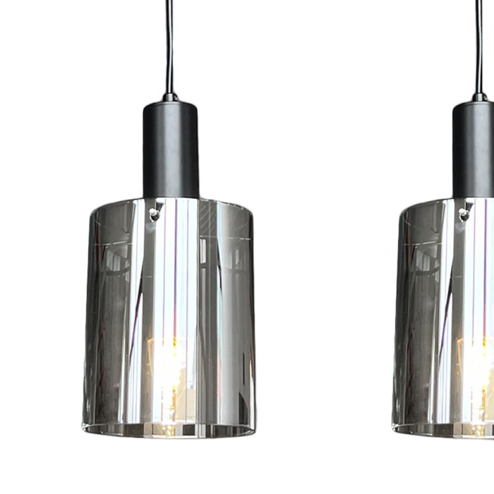 Pendul Milagro Arcadia E27 3xE27   230V Black Metal & Sticlă IP20 [2]