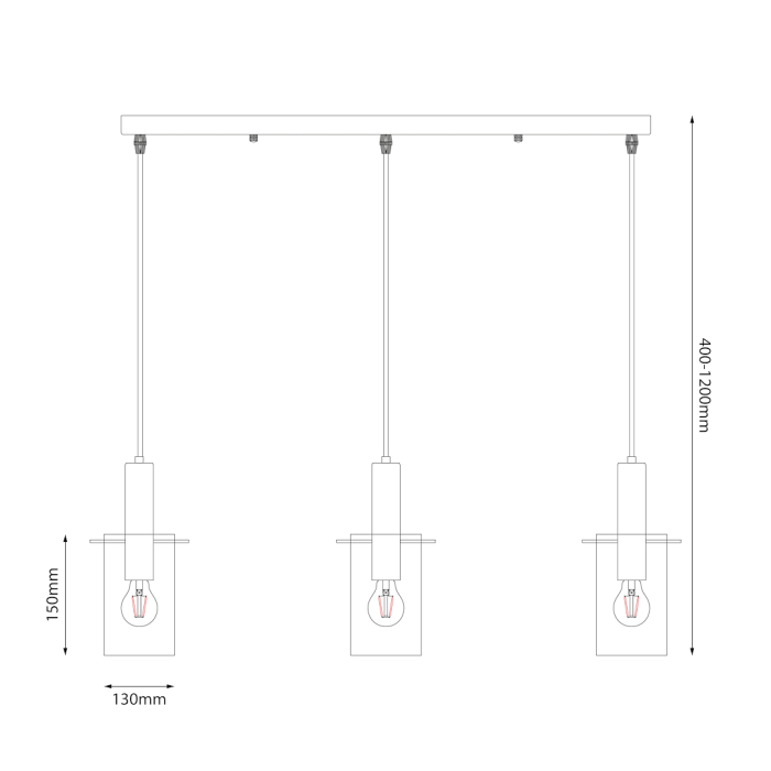 Pendul Milagro Arcadia E27 3xE27   230V Gold Metal & Sticlă IP20 [5]