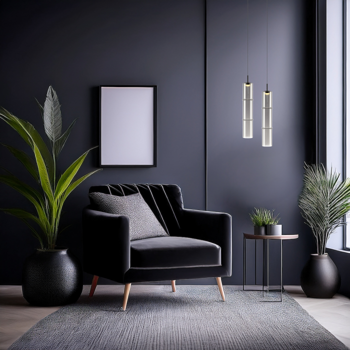 Pendul Milagro Bato LED 4W 388lm 3000K 230V Black Metal & Sticla IP20 [4]