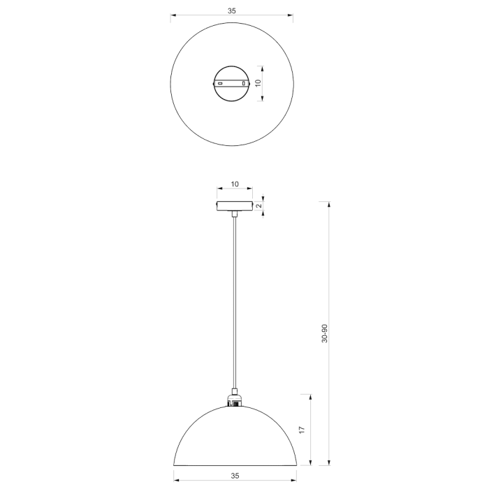 Pendul Milagro Beta  1xE27   230V/50Hz White & Gold Metal IP20 [5]