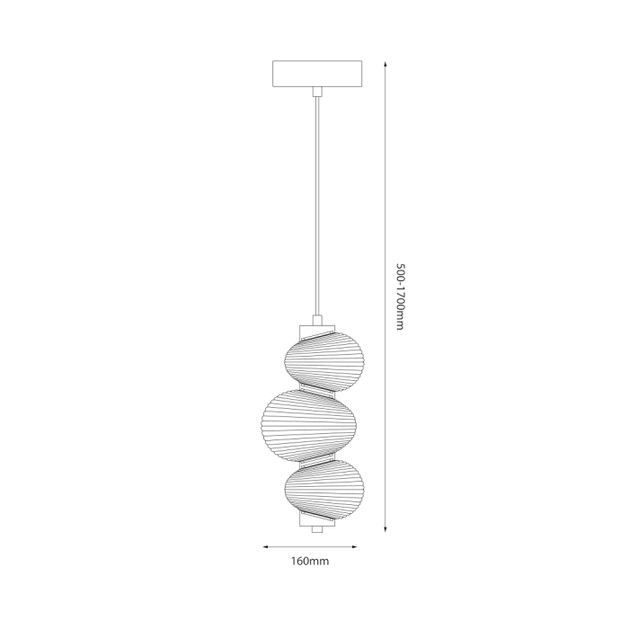 Pendul Milagro Bolla LED 12W 1491lm 3000K 230V Crom Metal & Sticla IP20 [5]