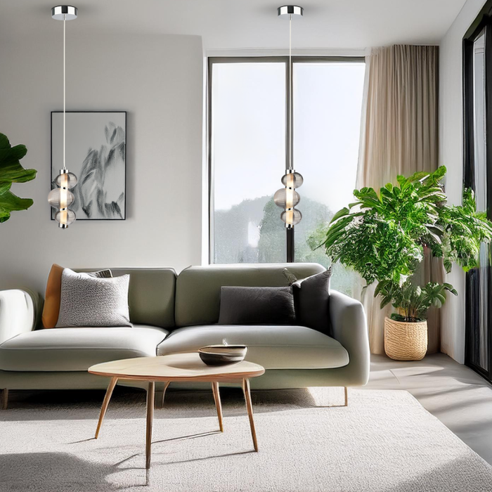 Pendul Milagro Bolla LED 12W 1491lm 3000K 230V Crom Metal & Sticla IP20 [4]