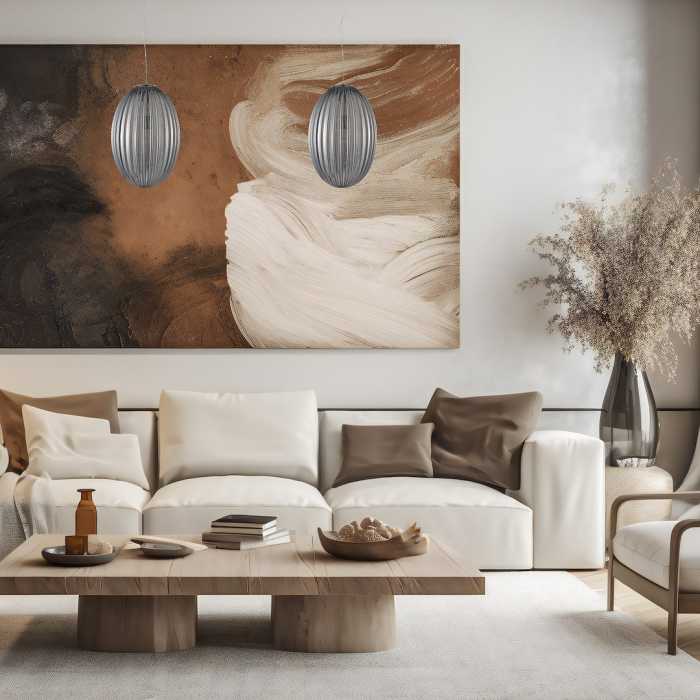 Pendul Milagro Braga  1xE27 max 60W   230V/50Hz Chrome Metal & Sticla IP20 [4]