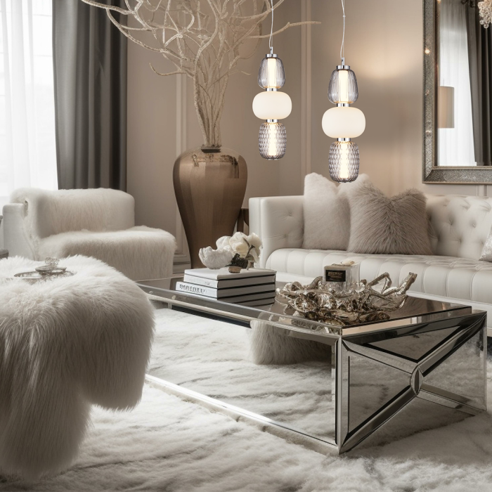 Pendul Milagro Caro LED 28W 3748lm 3000K 230V Crom Metal & Sticlă IP20 [3]