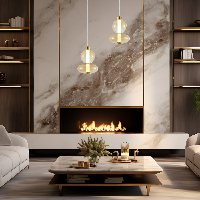 Pendul Milagro Daphne LED 12W 1336lm 3000K 230V Gold Metal & Sticlă IP20 [3]