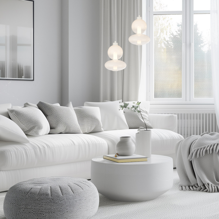 Pendul Milagro Daphne LED 12W 1336lm 3000K 230V White Metal & Sticlă IP20 [3]