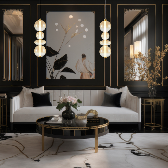 Pendul Milagro Daphne LED 36W 4619lm 3000K 230V Gold Metal & Sticlă IP20 [3]