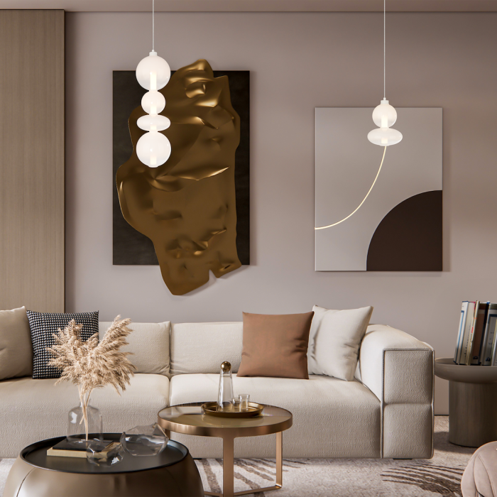 Pendul Milagro Daphne LED 36W 4619lm 3000K 230V White Metal & Sticlă IP20 [3]