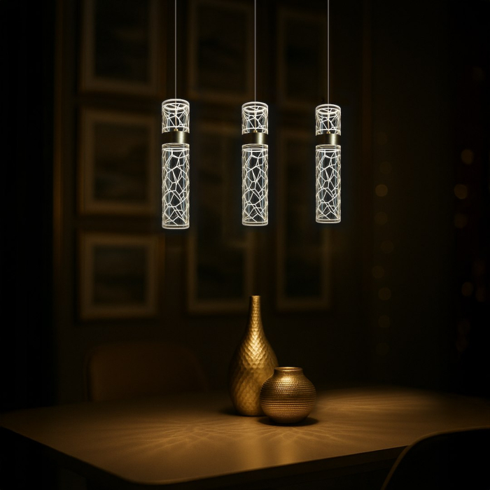 Pendul  Milagro Lagos LED 8W 640 lm 4000K 230V Gold Metal & Plastic IP20 [6]