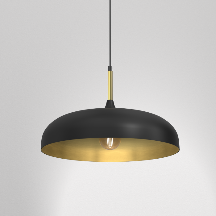 Pendul Milagro Lincoln  1xE27 60W   230V/50Hz Black & Gold Metal IP20 [3]